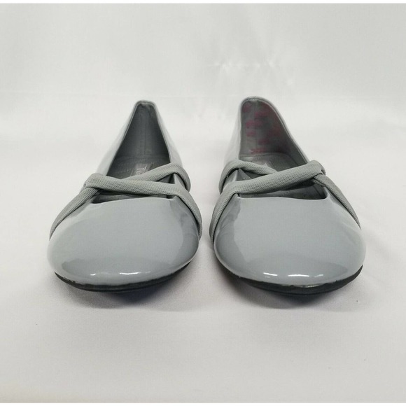 Gola Gray Faux Patent Leather Slip On Ballet Flats - Picture 6 of 12